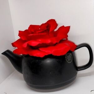 Pier 1 Black Stoneware Teapot